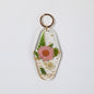 Elegant Real Flowers Keychain