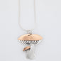 Mushroom Sterling & Copper Necklace