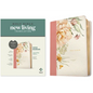 NLT Wide Margin Bible, Filament Enabled (Leatherlike, Dusty Pink Blossoms, Red Letter) - Imitation Leather