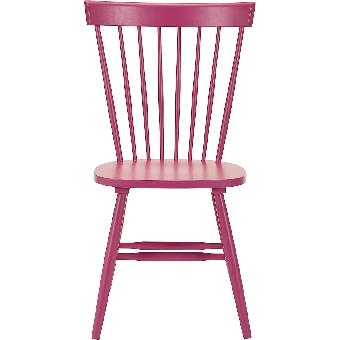 Raspberry Pink Spindle Side Chair Set of 2 Solid Oak