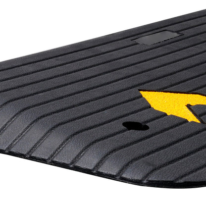 Threshold Ramp Rubber 2 In Non-Slip Beveled Edges Doorway 43.7x16 In Channel