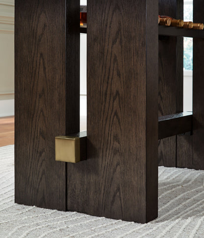 Burkhaus - Rectangular Dining Room Counter Table - Dark Brown