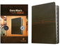 Every Man's Bible NLT (Leatherlike, East-West Grey, Indexed) - Imitation Leather