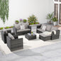 Outdoor Patio Set 6 Piece PE Rattan Seats 8