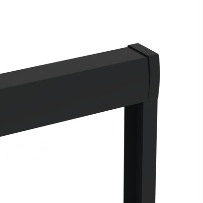 Modern Matte Black Aluminum Frame Double Sliding Shower Door, 56-60in x 72in