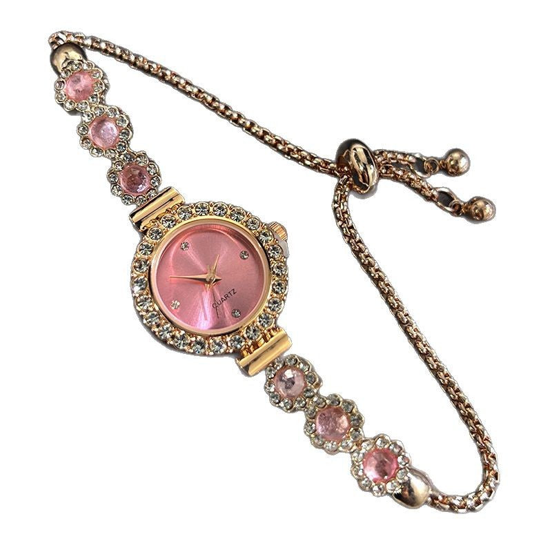 Fashionable Quartz Watch With A Pull-out Diamond