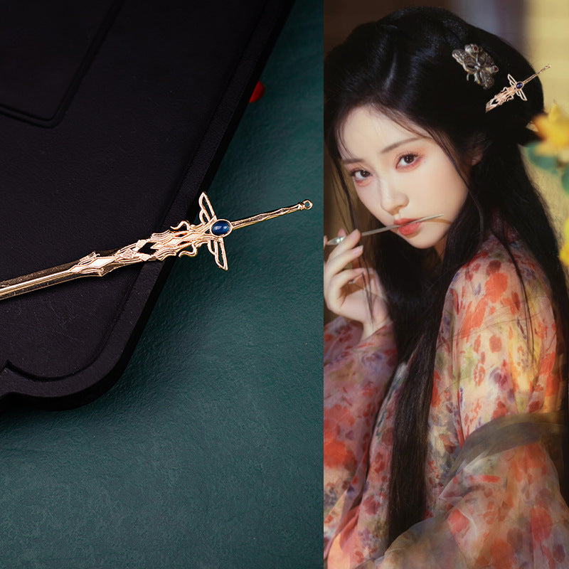 Ancient Style Han Chinese Clothing Handmade Updo Alloy Hairpin Hairpin