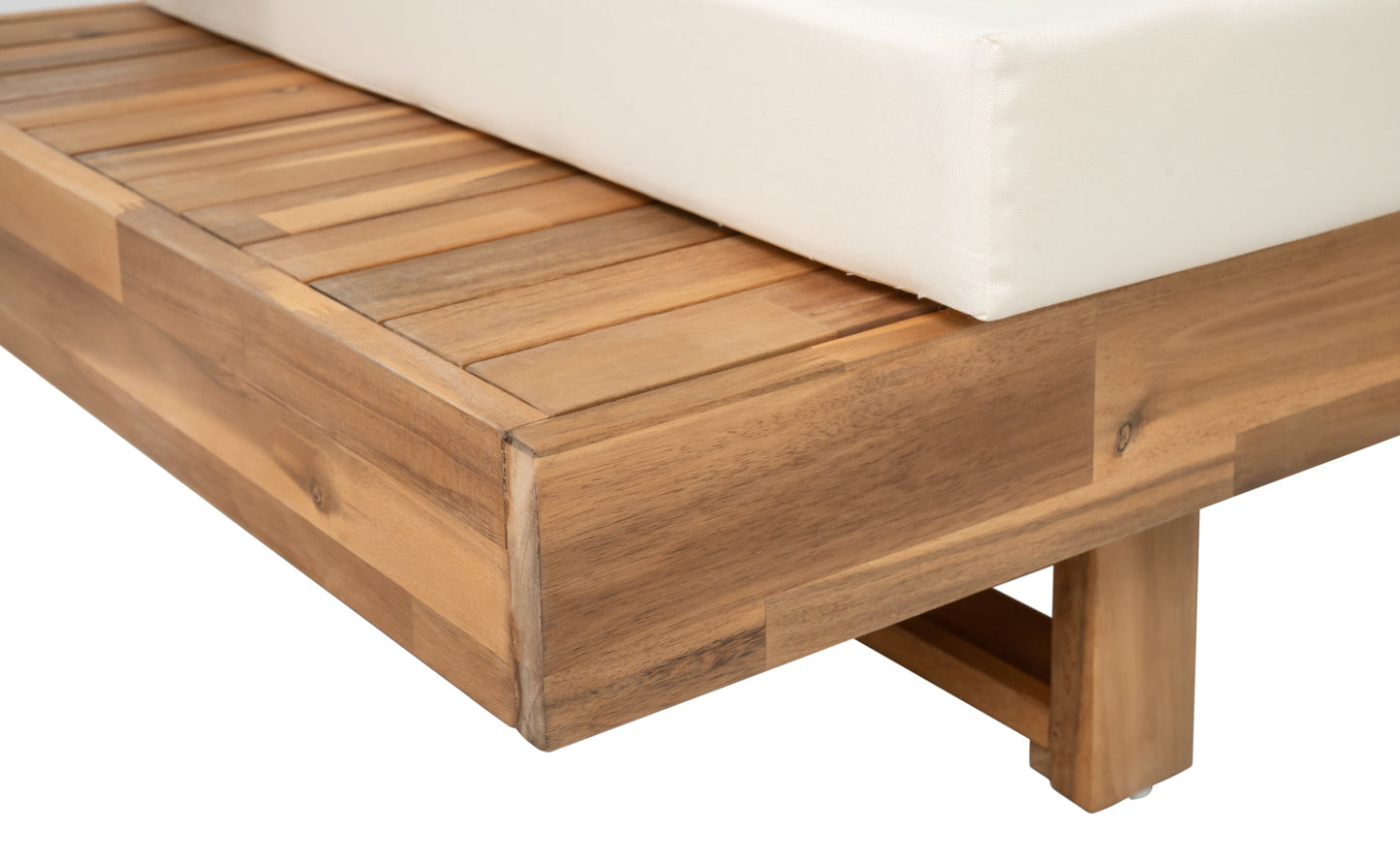 Outdoor Sectional Set Acacia Wood 4-Piece Teak