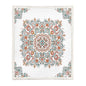 Chinese Floral Flannel Blanket – Soft Printed Throw in Multiple Sizes