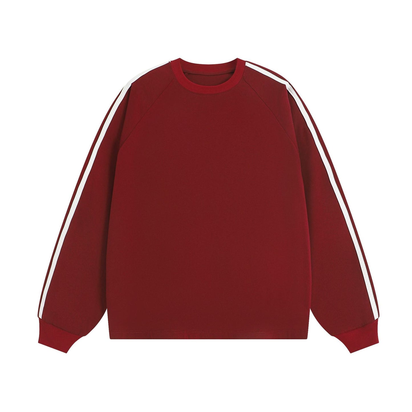 American-style Retro Three-bar Long-sleeved T-shirt For Men