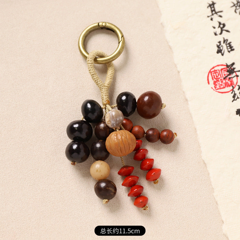 New Chinese-style Wish-Fulfillment Seed-Bead Bag Charm Keychain
