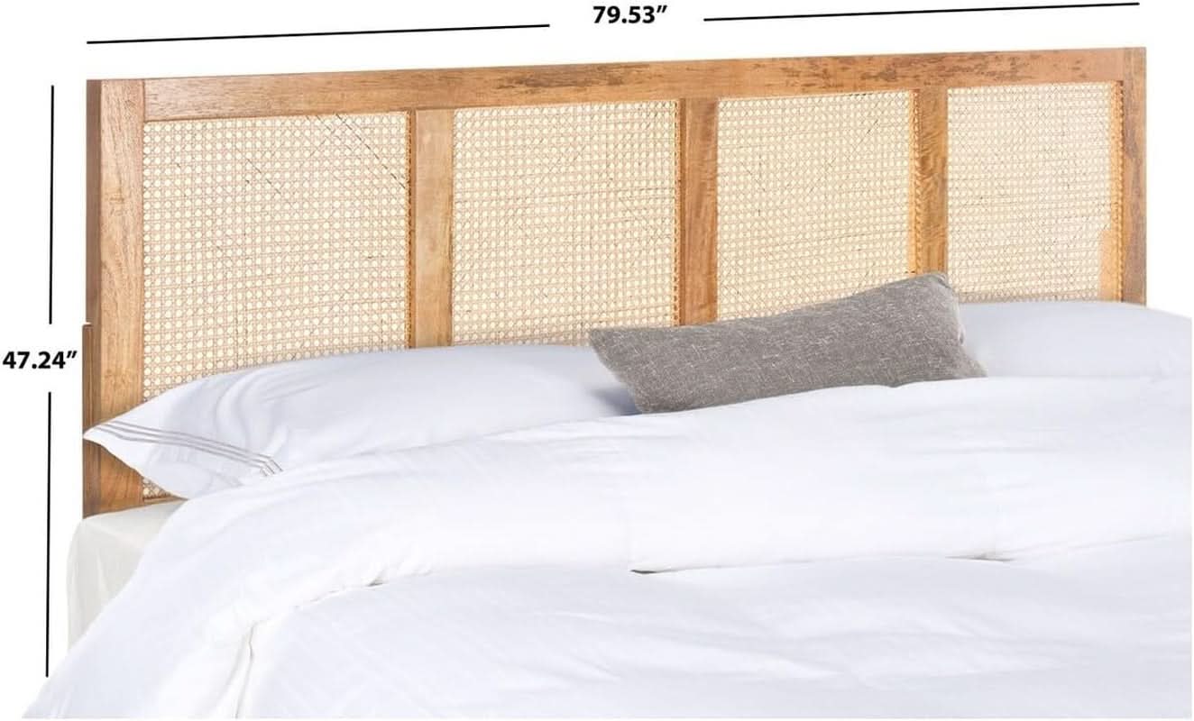 Natural Cane King Headboard with Sturdy Mango Wood