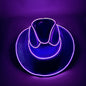 Halloween Carnival Party LED Wireless Fluorescent Colorful Cowboy Flashing Hat