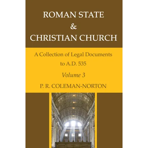 Roman State & Christian Church Volume 3 - Paperback