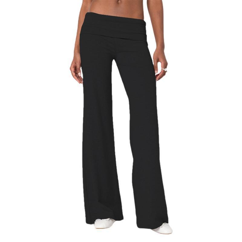 Womens Loose-Fit Foldable Casual Pants For Spring And Summer