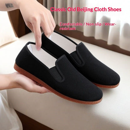 Mens Soft-soled Casual Wear-resistant Canvas Shoes