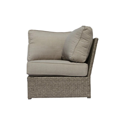 Outdoor Patio Set HDPE Wicker Mixed Gray 6 Piece Fully Assembled