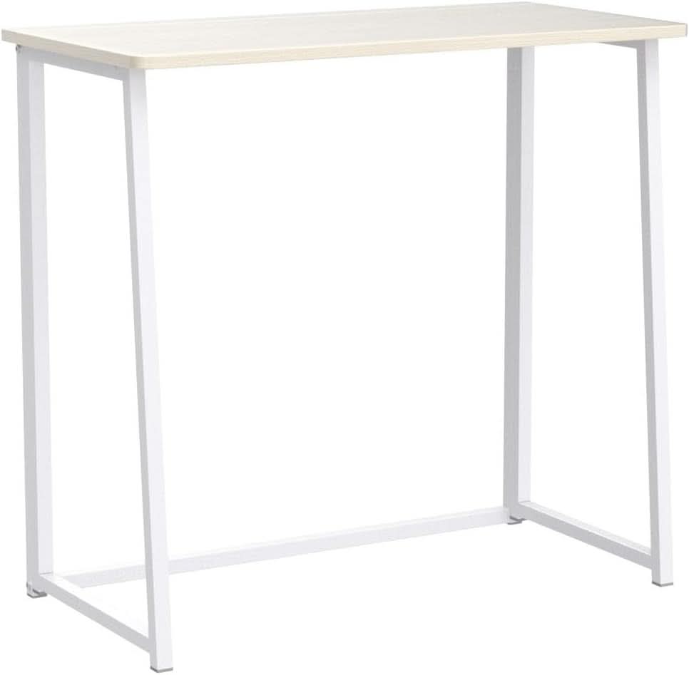 Folding Desk 31.5 Inch Oak Wood Small Space Computer Table