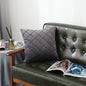 Pure Color Velvet Plaid Pillowcase Home Sofa Bedside Pillow Short Plush Cushion