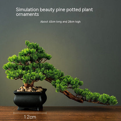 Green Plant Artificial Greeting Pine Rockery Bonsai