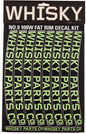 WHISKY 100w Rim Decal Kit for 2 Rims Lime Green