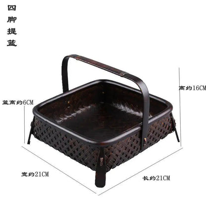 Bamboo & Lacquer Tea Set Storage Box – Chinese Tea Organizer