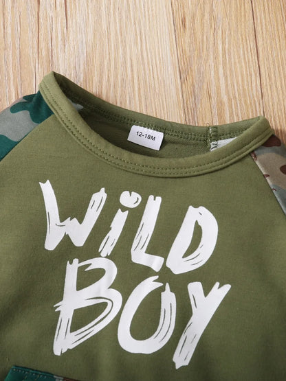 Children's Camouflage Top and Pants Set