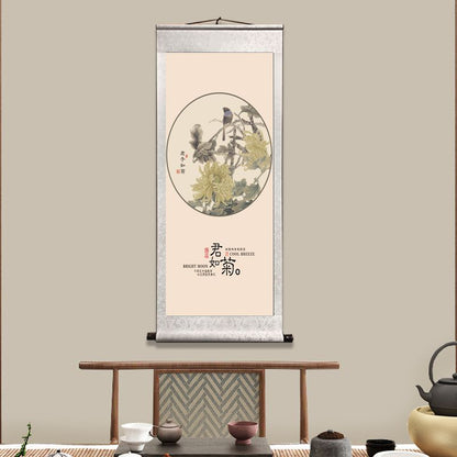 The 'Four Gentlemen' Traditional Rice Paper Scroll Paintings