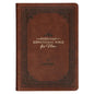 NLT Holy Bible Everyday Devotional Bible for Men New Living Translation, Vegan Leather, Brown Debossed - Leather