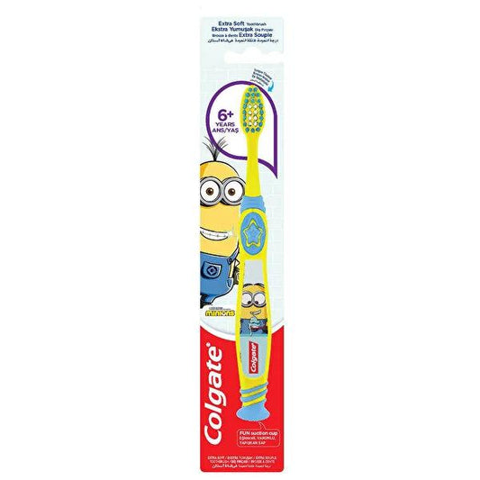 Colgate Minions Children's Toothbrush - Soft Bristle, Ergonomic Design for Kids 6+ Years