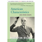 American Characteristics and Other Essays - Paperback
