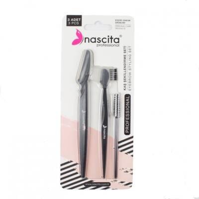 Nascita Eyebrow Shaping Set 3-Piece - Precision Grooming Tools for Eyebrows and Eyelashes