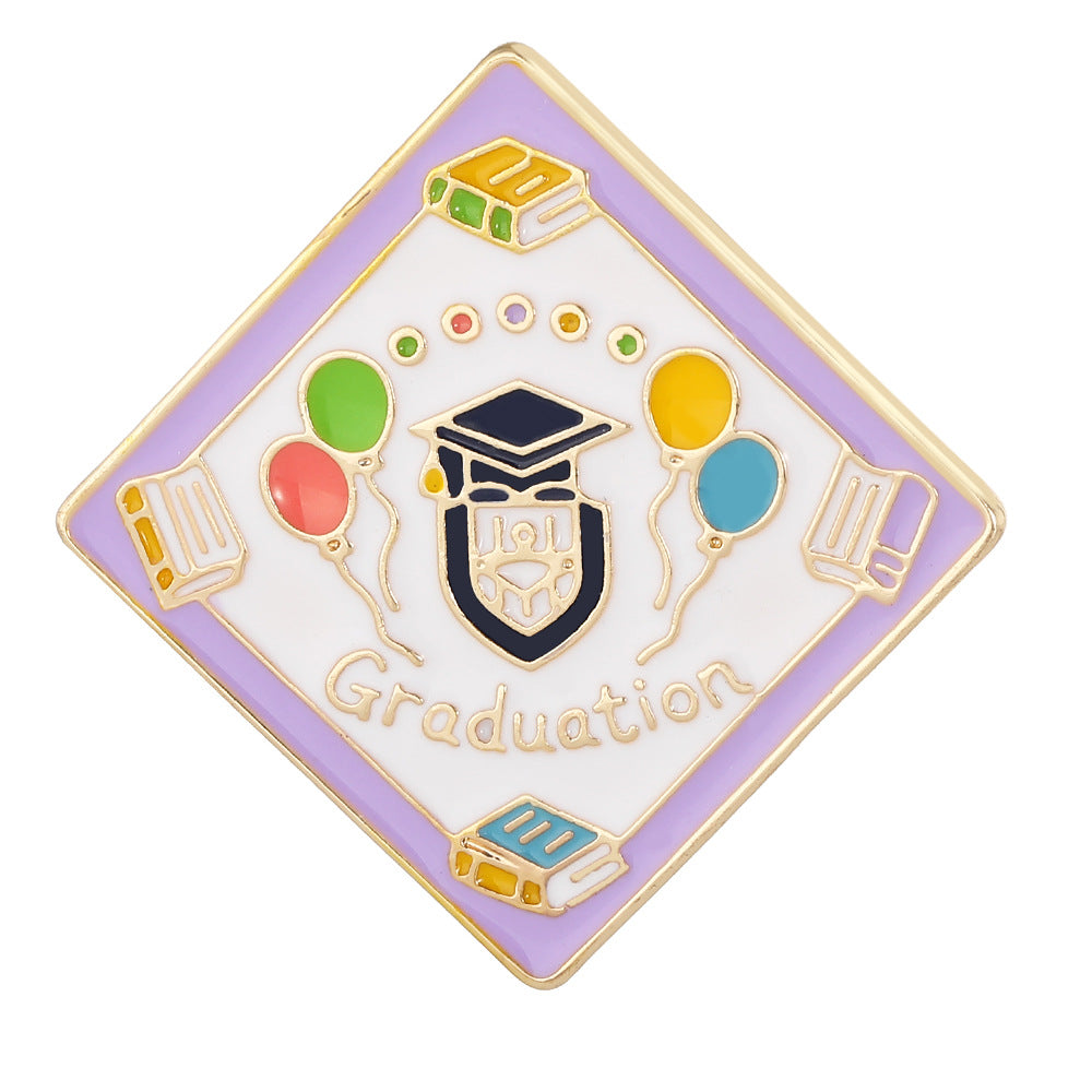 New Graduation Season Bachelors Cap Series Brooch Set