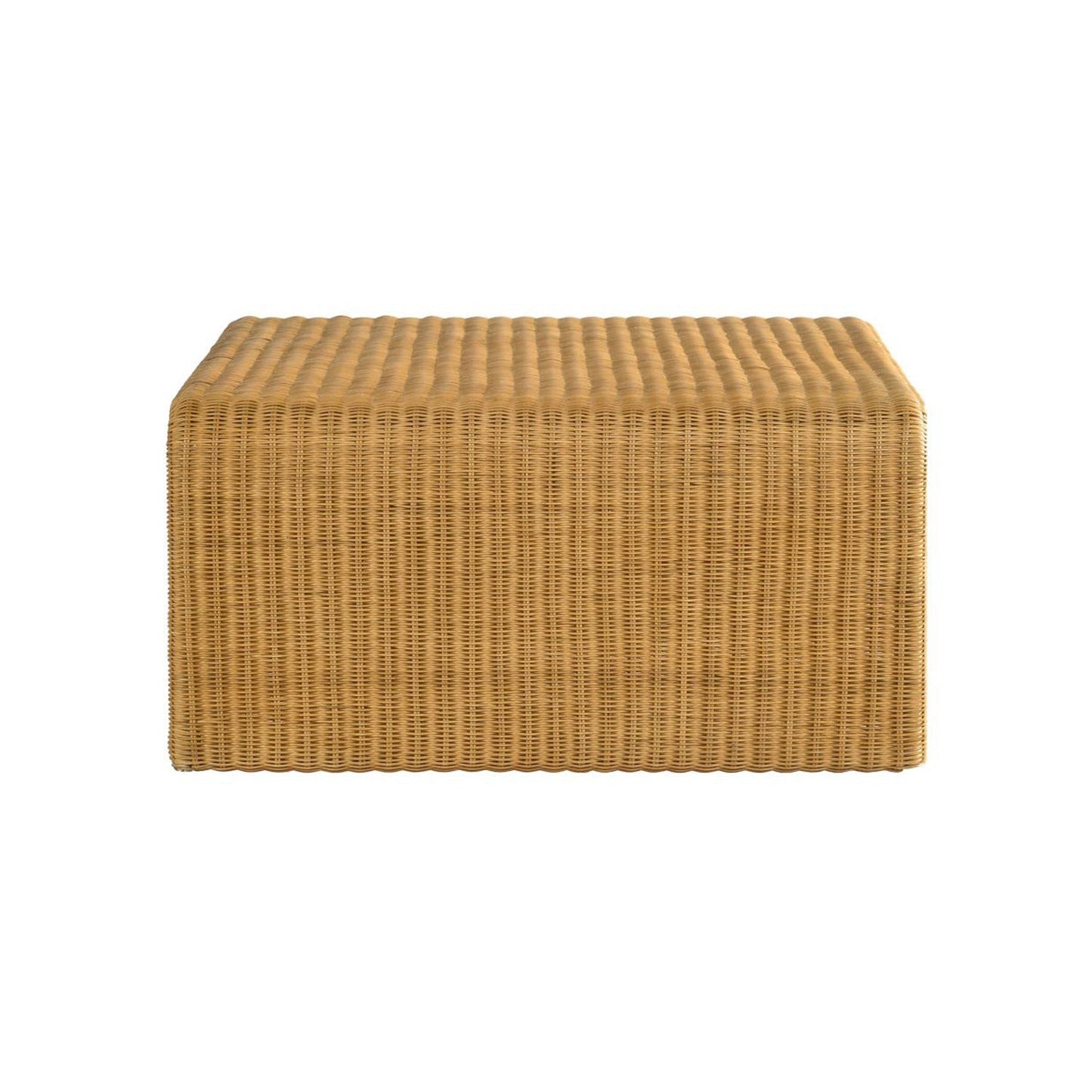 Square Woven Rattan Coffee Table, Natural