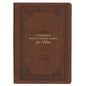 NLT Holy Bible Everyday Devotional Bible for Men New Living Translation, Vegan Leather, Brown Debossed - Leather