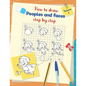 How to draw peoples and faces step by step: Drawing, tracing and coloring book for kids and young children - Paperback