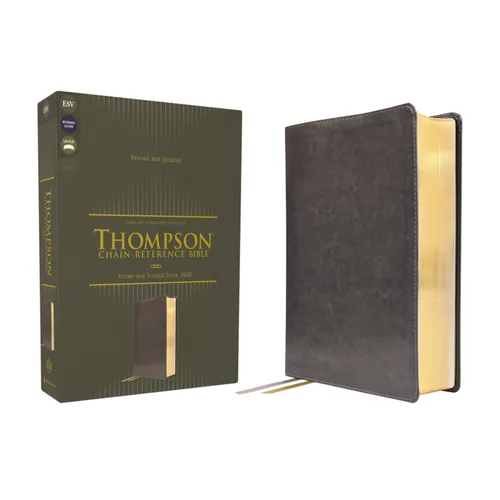 Esv, Thompson Chain-Reference Bible, Leathersoft, Gray, Red Letter - Imitation Leather