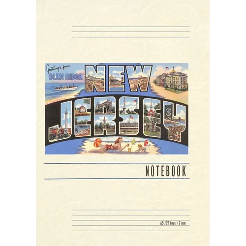 Vintage Lined Notebook Greetings from Glen Ridge, New Jersey - Paperback