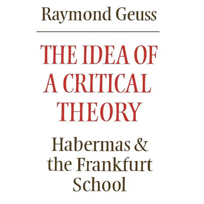 The Idea of a Critical Theory: Habermas and the Frankfurt School - Paperback