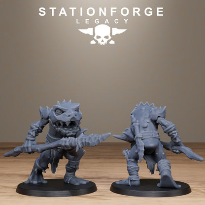 3D Printed Bogkin Spearmen by StationForge Miniatures
