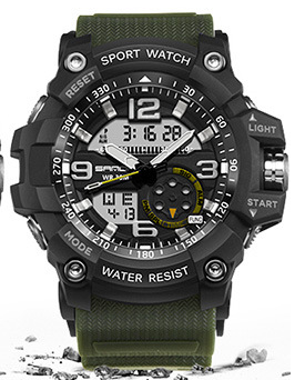 Analog-Digital Sports Watch with LED Backlight - STEVVEX