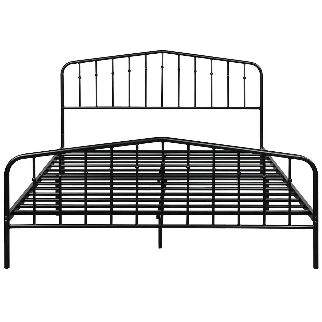 Queen Size Metal Bed Frame Slat Platform