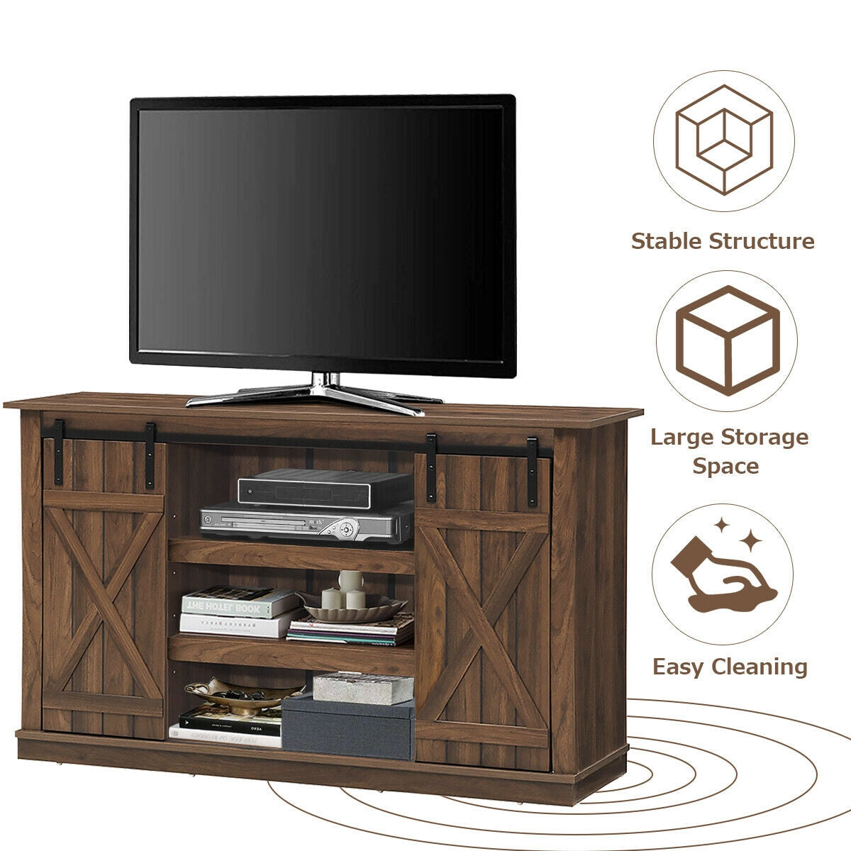 Sliding Barn TV Stand Console Table