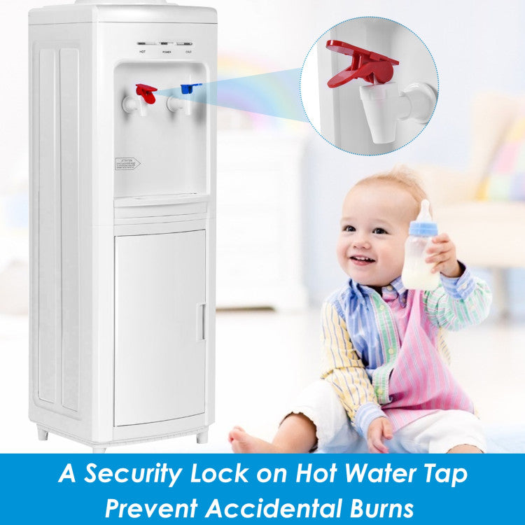 5-Gallon Hot & Cold Water Cooler with Child Safety Lock
