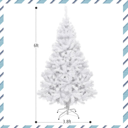 6' / 7.5' / 9' Hinged Artificial Christmas Tree with Metal Stand