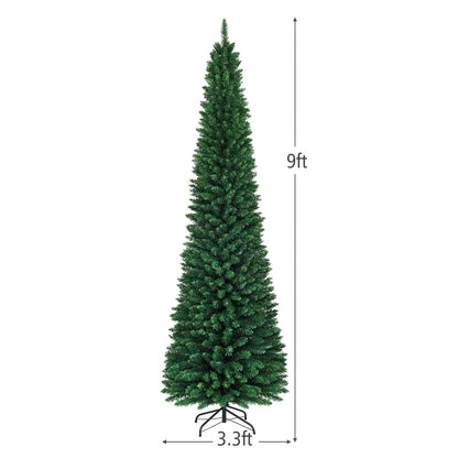 PVC Artificial Slim Pencil Christmas Tree
