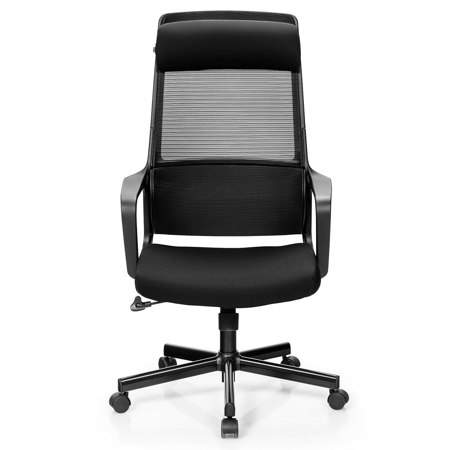 Adjustable Mesh Office Chair with Heating Support Headrest