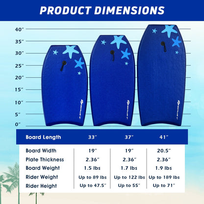 41 Inch Lightweight Super Portable Surfing Bodyboard