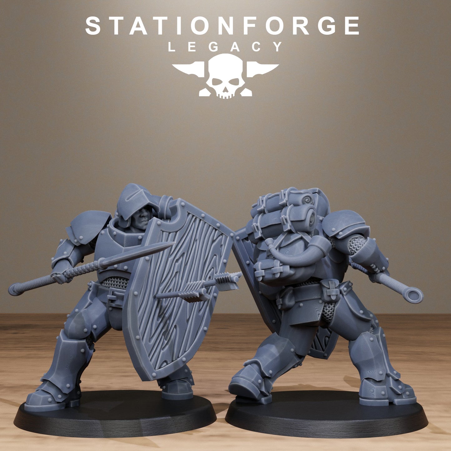 3D Printed Solaris Spearmen by Stationforge Miniatures