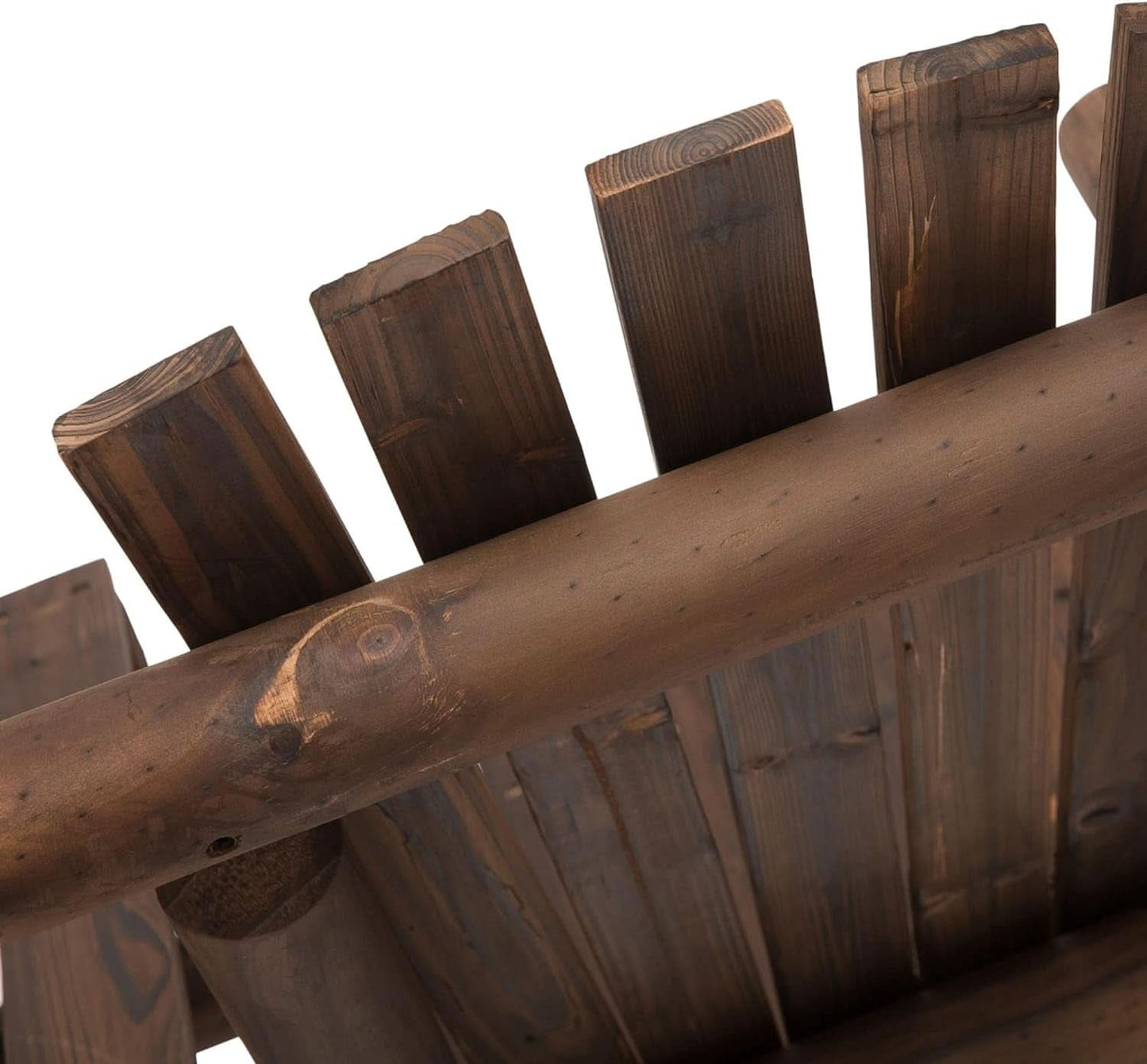 Two-Seat Wooden Adirondack Chair With Integrated Table
